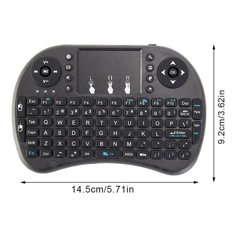 Mini Teclado Inalambricos Usb Pc Smart Tv Touchpad Led 3006