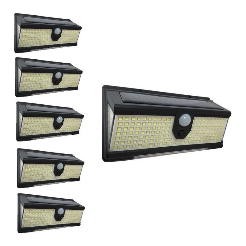 Pack X5 Foco Exterior Luz Led Solar Focos Solares 100w