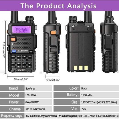 Radio Walkie Talkie 2 Bandas Radios Transmisores Portatil