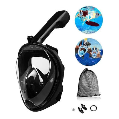 Mascara De Buceo Pro Careta Snorkel Full Face Soporte Camara