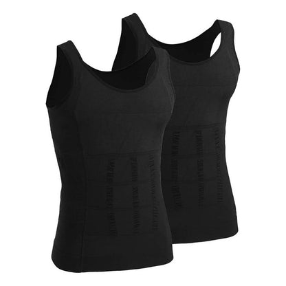 Set X2 Faja Polera Reductora Hombre Poleras Compresion Reduc