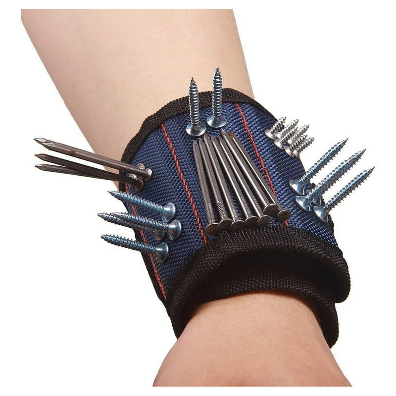 X2 Muñequera Magnetica Sujeta Tornillos Brazalete Magnetico