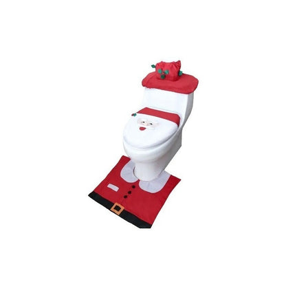 Set Fundas Baño Decoracion Cosas De Navidad Viejito Pascuero