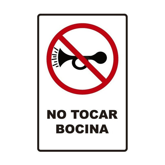 Señaletica No Tocar Bocina Letrero No Tocar Bocina 20x30cm