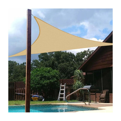 Toldo Lona Malla Sombra Filtro Uv Triangular 3.6 X 3.6mts Color Beige