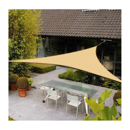 Toldo Lona Malla Sombra Filtro Uv Triangular 3.6 X 3.6mts Color Beige