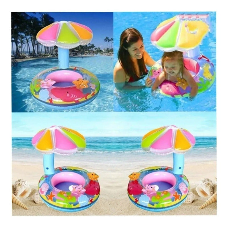 Flotador Para Bebe Flotador Niña Flotador Inflable Sombrilla