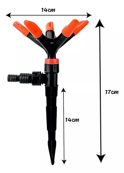 Aspersor de riego giratorio 5 puntas
