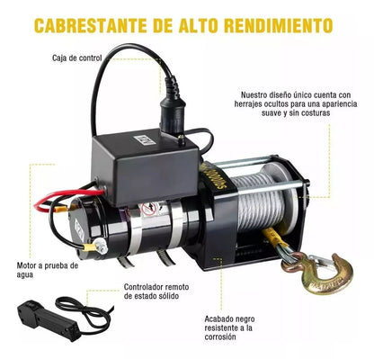 Winche eléctrico 12v 3000 Lbs